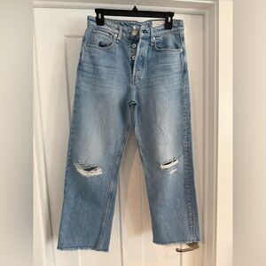 Rag & Bone Maya High-Waist Ankle Straight Leg Jeans